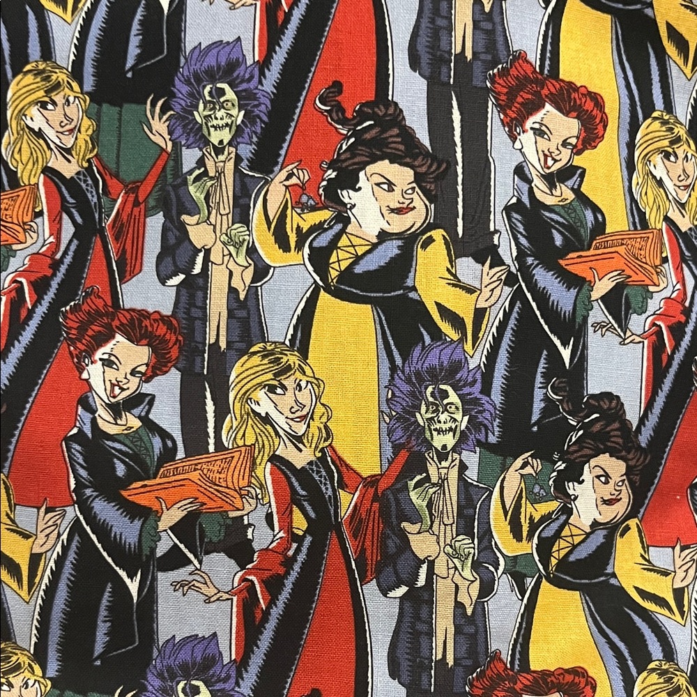 Disney Sanderson Sisters Witch Fabric, 100% cotton, 45 in wide, 3 yards, NWOT
